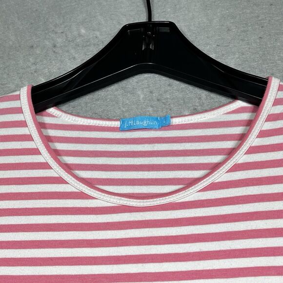 J. McLaughlin Shirt Womens Size Large Multicolored Striped Long Sleeve - Picture 2 of 10